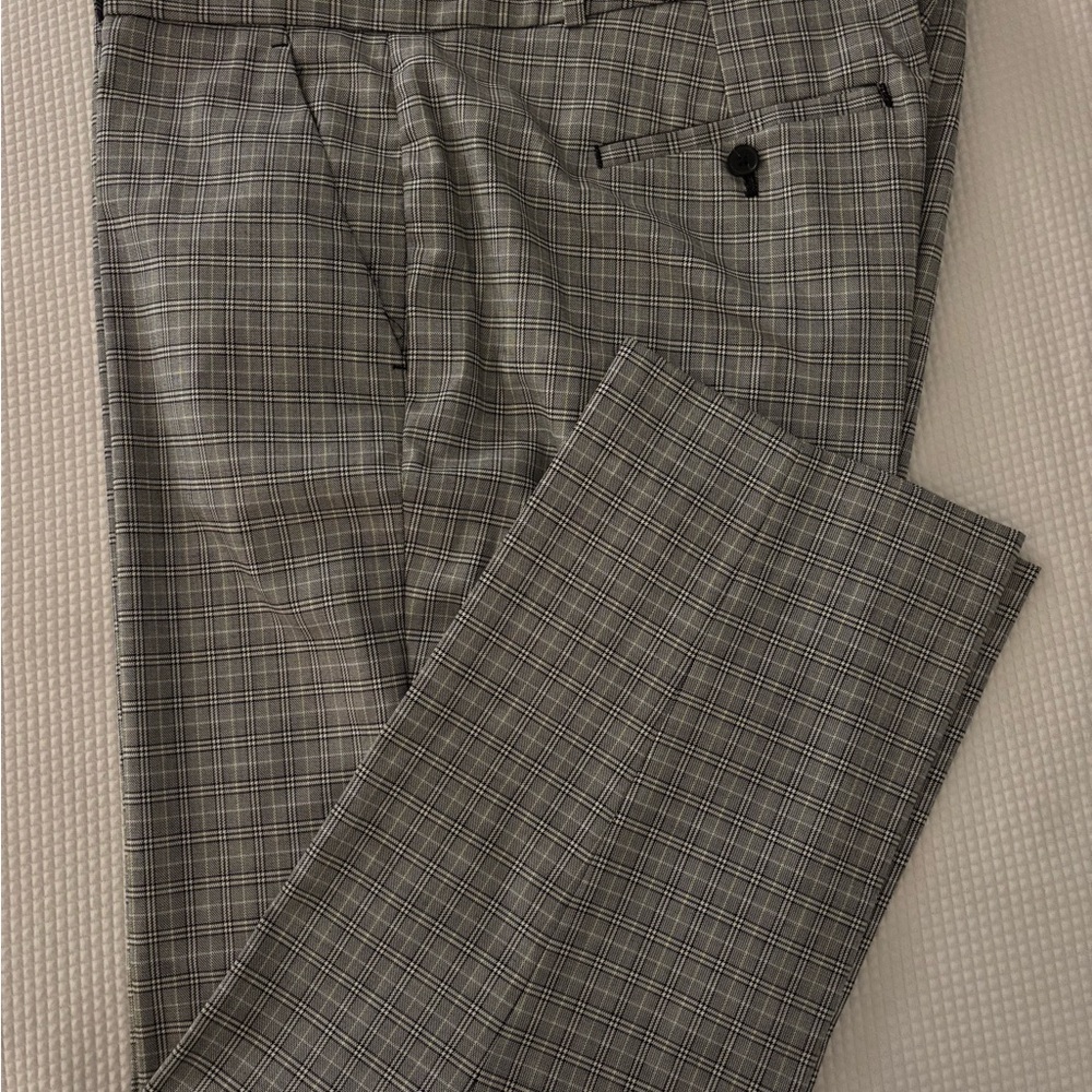 Banana Republic Black and White Plaid Pants